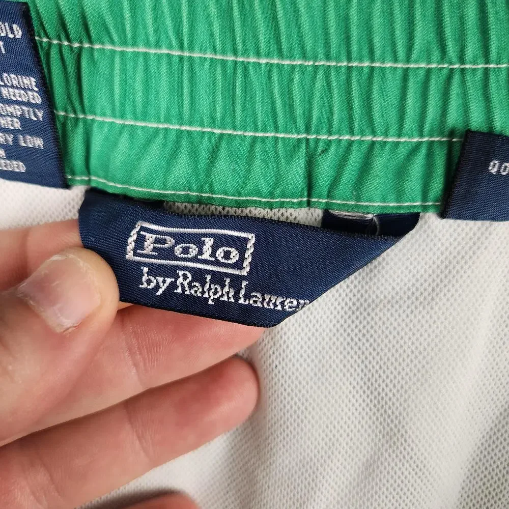 Vintage Polo Ralph Lauren Swim Trunks Mens Large Green Board Shorts Mesh Lined